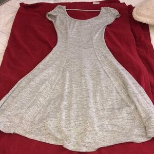 Grey. Midi skater dress.